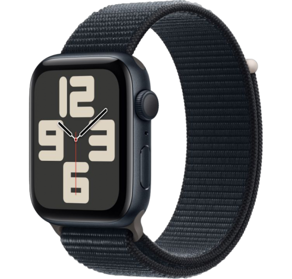 Apple Watch Series SE 2 44mm Midnight Aluminum Case with Midnight Sport Loop
